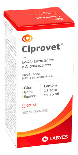Ciprovet Labyes 5ml Colírio Cicatrizante Para Cães E Gatos