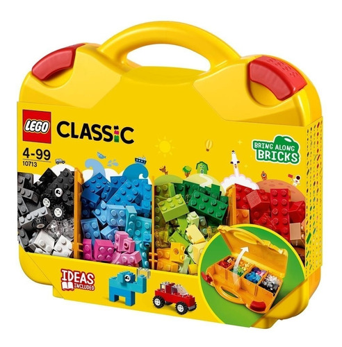 Kit Maleta Blocos De Montar Lego Classic + Placa Base