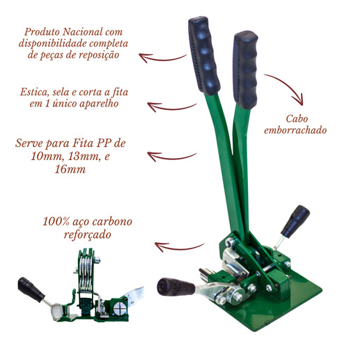 Aparelho Arquear 3 Em 1 Conjugado Kit Fita 10 13 E 16mm