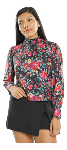 Blusa Manga Larga Cuello Perkins C&a De Mujer