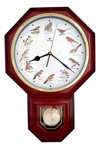 Unique 12 North American Bird's Song Schoolhouse - Reloj De