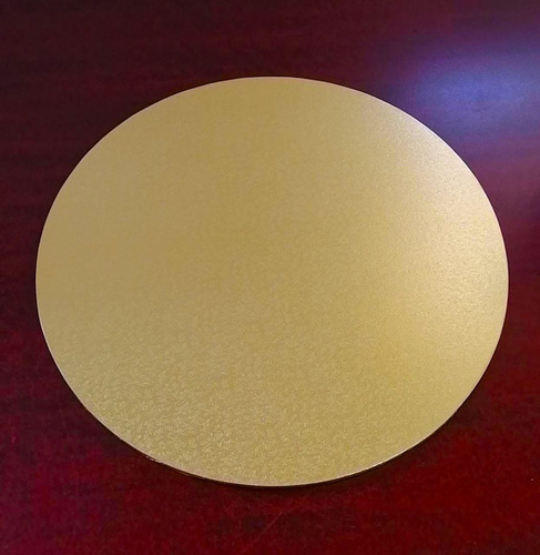 Set 2 Base Pastelera Redonda De Madera Dorada 40 Cm 450-240