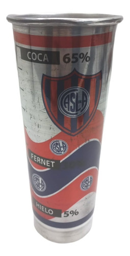 Vaso Aluminio Fernetometro Fernet Medidor Cuadro Futbol 1.4l