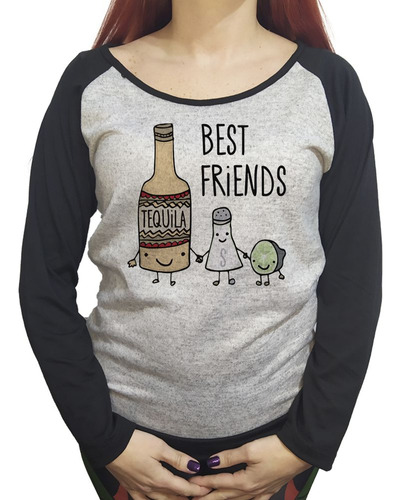 Buzo Lanilla Mujer  Best Friends Tequila Sal Limon