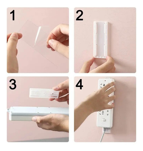 Suporte Fixador Adesivo Encaixe Tomada Modem Parede Multiuso