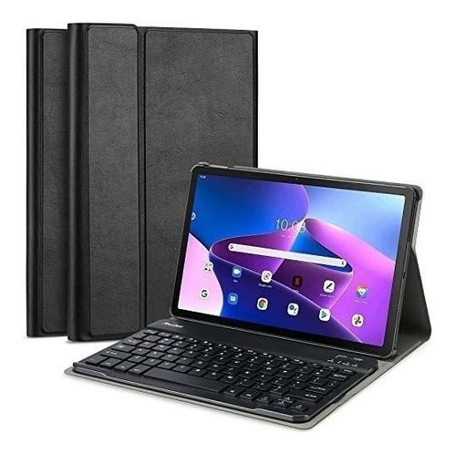 Funda Con Teclado Para Lenovo Tab M10 Plus 10.6 Negro