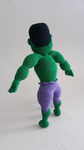Boneco O Incrível Hulk Em Amigurumi - Crochê