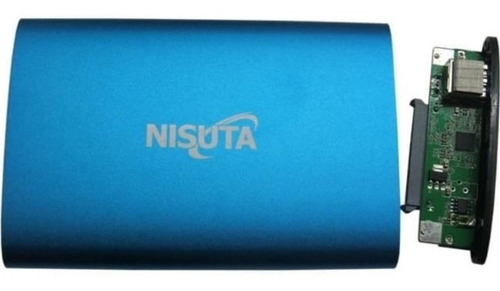 Imagen 1 de 8 de Carry Disk Nisuta Nsgasa253 Azul Disco Sata 2,5  Usb 3.0 F