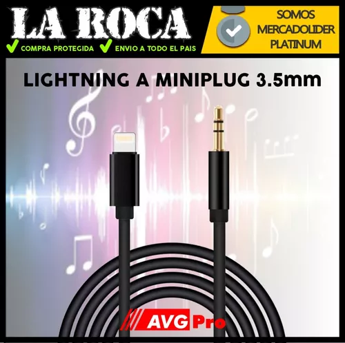 Cable Audio Lightning Miniplug 3.5mm Para iPhone Sonido