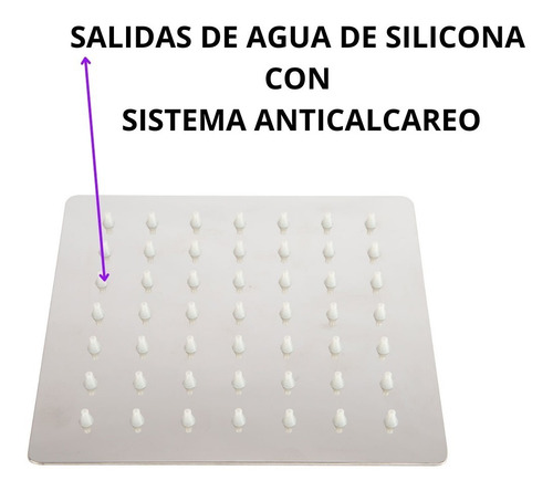 Imagen 3 de 10 de Ducha Cuadrada Flor 20 X 20 Cm Acero Inox 1/2'' Articulada