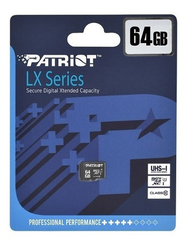 Memoria Micro Sd 64gb Patriot Lx Series Clase 10 Video