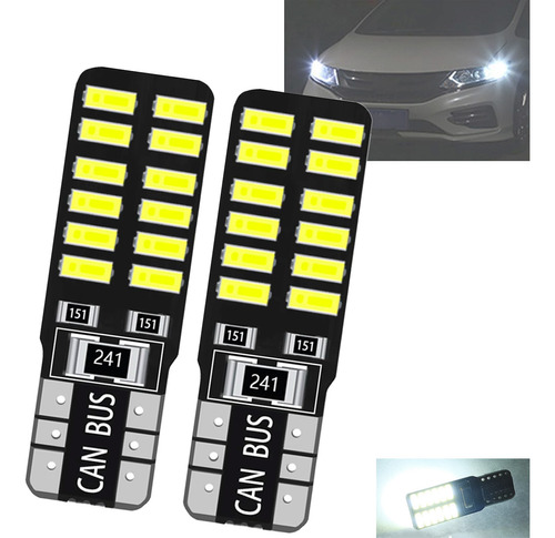 Lampadas Lanterna C4 Pallas Pingao T10 24 Smd Branco Cambus