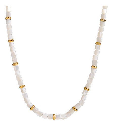 Collares Modernos De Perlas De Concha Blanca Para Mujer Chap