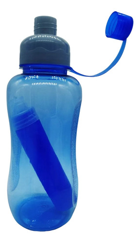 Garrafa Água Squeeze Refrigerada Plástica 800ml Academia Az