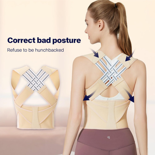 Corrector De Postura Ajustable Soporte Completo Beige