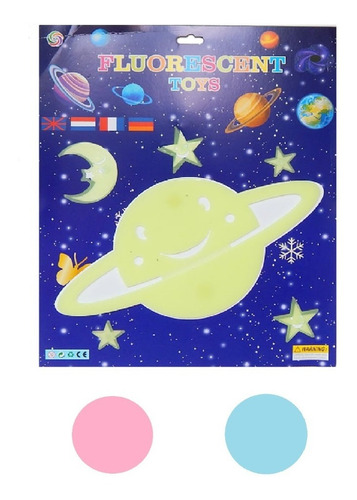 Sticker Brilla En La Oscuridad Planetas Estrella Fluo