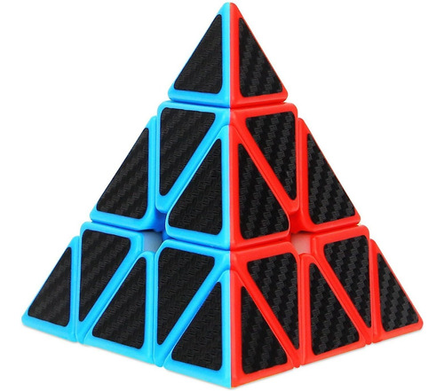 Cubo Pirámide Pyraminx Fibra Carbono Versión Cobra