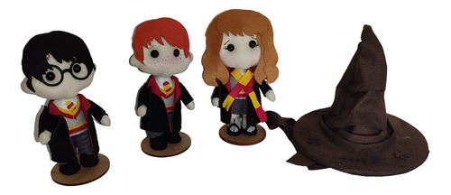 Kit Funko Harry Potter Hermione Rony Chapéu Seletor