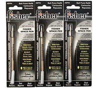 Fisher Space Pen 3 Pack Black SPR4 Refills for Bullet 
