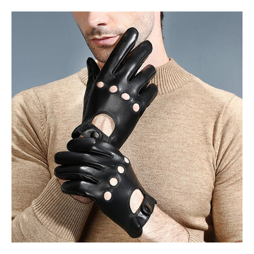 Guantes De Cuero Negro Suave Para Hombre Para Guantes De Con