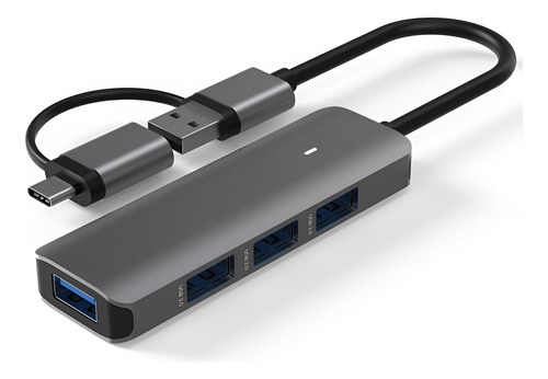 Hub Usb 3.0 + Adaptador Type-c 5 Gbps Tecmaster Tm-100543