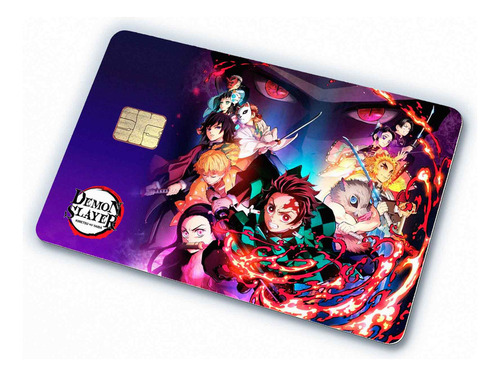 Sticker Para Tarjeta Demon Slayer 3 Debito, Credito O Transp