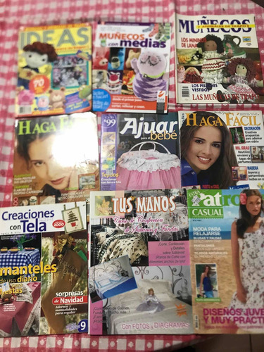 Revistas Lote Manualidades Sabanas Ajuar Muñecos Telas