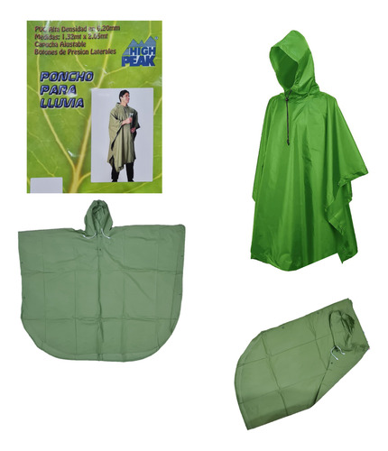 Poncho Lluvia Vinil Adulto Outdoor