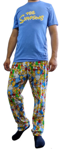 Pijama Caballero Playera Y Pantalón Estampado Hombre