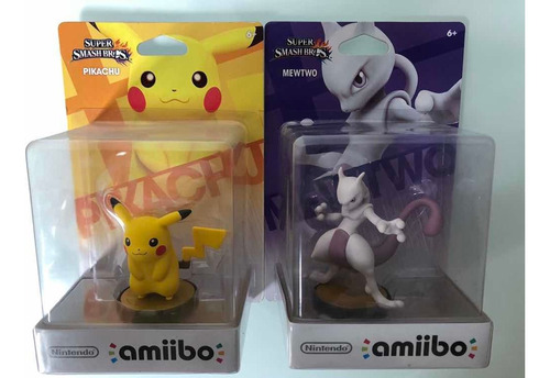 Amiibo Pikachu Y Mewtwo Smash Brothers (pokemon) Nintendo Sw (Usado)