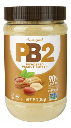 Crema De Cacahuate En Polvo Pb2 Original 454 Gr