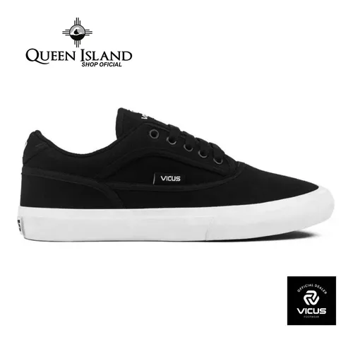 Ídolo Tratar Cerveza Zapatillas Vicus Genesis Lona Negro - Queen Island Oficial