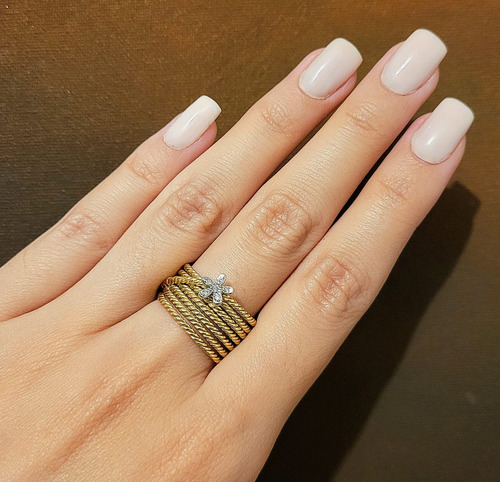 Anel H.stern My Colletion Ouro 18k Com Diamantes Brilhantes