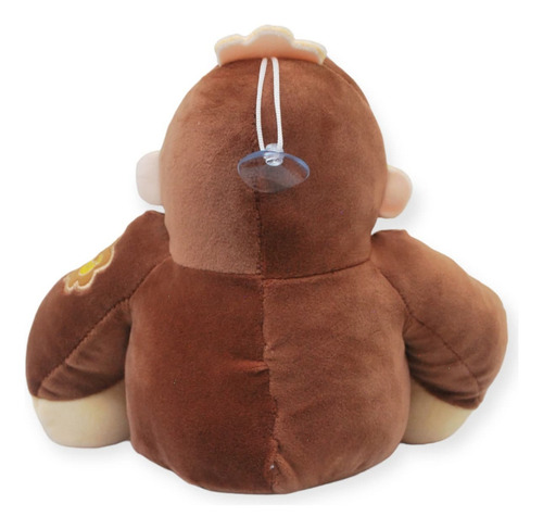 Gorila De Peluche Sonriente Suave Animales Juguete 24cm Color Marrón