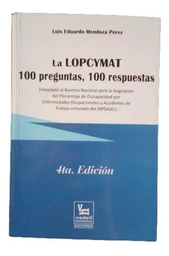 La Lopcymat 100 Preguntas 100 Respuestas Mendoza Perez C6