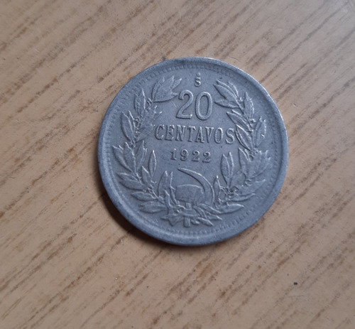 Moneda De 20 Centavos Año 1922