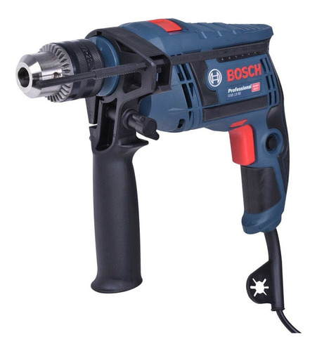 Taladro percutor eléctrico de 13mm Bosch GSB 13 RE 750W + accesorios con maletín de transporte 220V - 230V
