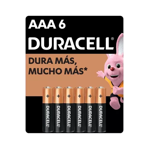 Duracell Pilas AAA alcalinas, baterías de larga duración 1.5V, 6 pilas