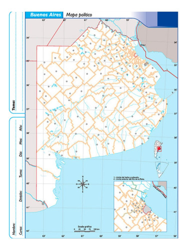 40 Mapas Caba Ciudad Autonoma De Bsas N°3 Político Escolares