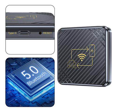 Wireless Carplay Android Auto Smart Ai Box Gold