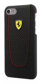 Estuche Rígido Scuderia Ferrari Carbon Pu Para iPhone 7