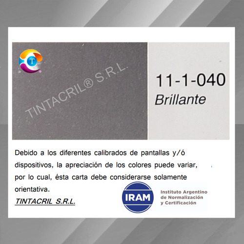 Pintura Epoxi Normas Iram 11-1-040 X 18 Litros Metalizado Brillante
