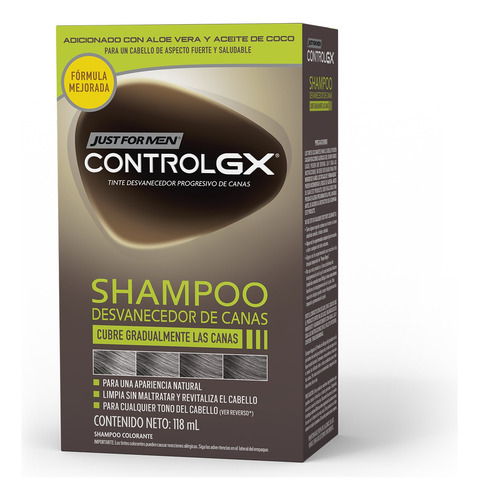 Just For Men Control Gx Shampoo Desvanecedor De Canas 3pack