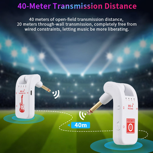 Sistema De Guitarra Inalámbrico De 2,4 G: Recargable, Plug &
