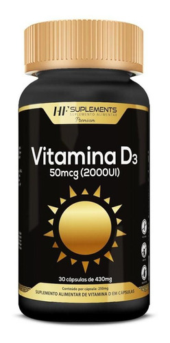 Vitamina D3 2000ui 30caps Premium Hf Suplements