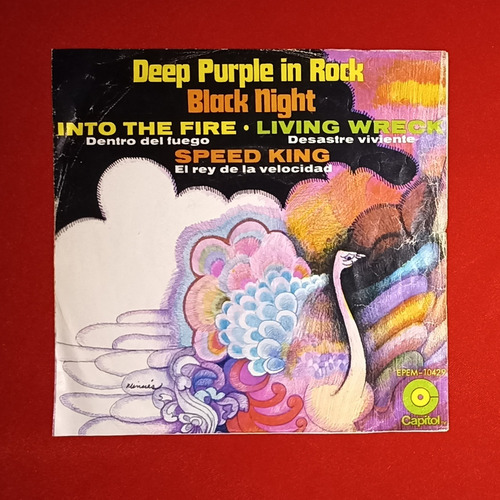 Deep Purple Black Night In Rock Ep Disco Single Vinil 45 Rpm