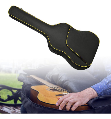 . Estuche For Guitarra Acústica De 40 Y 41 Ligero Amarillo