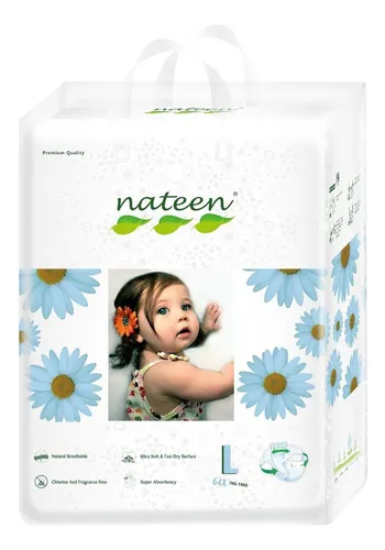 Pañales Ecológicos Nateen Premium L 64 Unidades