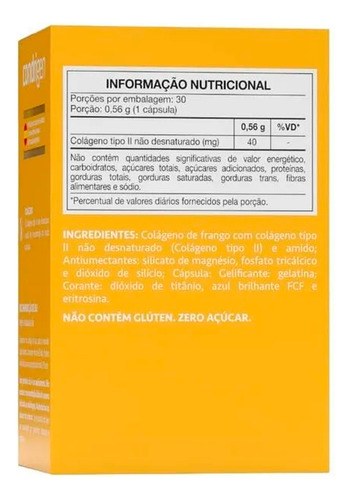 Condrigen Colágeno Tipo 2 Não Hidrolisado 30 Caps Maxnutri