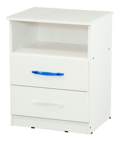Mesa Luz Con 2 Cajones Mosconi Blanca 55958 - Luico Hogar